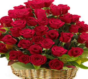 Basket Rose Bouquet