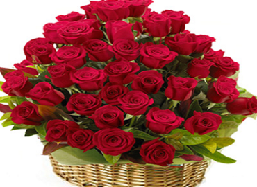 Basket Rose Bouquet