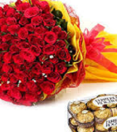 Flower Bouquet- Charming Delight With Chocolate Bouquets
