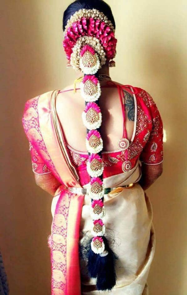 Pink Themed Bridal Hair Makeup Set