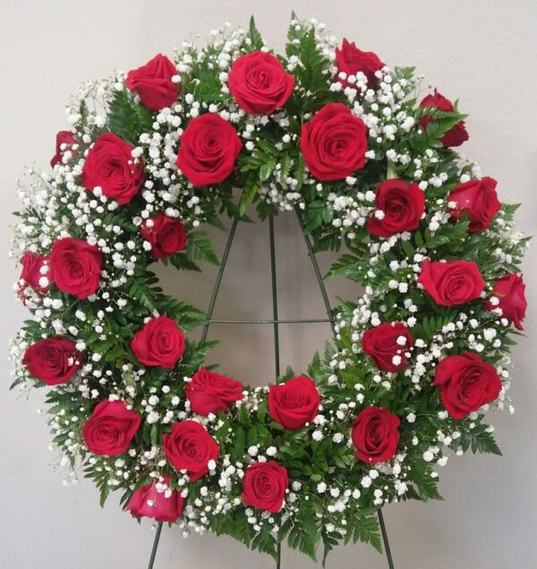 Red Rose Flower wreath