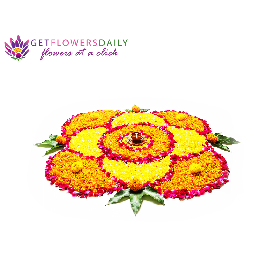 Flower Rangoli Design Inspirations