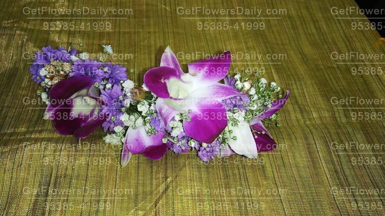 Orchid And Gypsy Gajra GetFlowersDaily