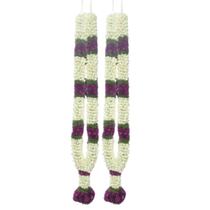 Shaadi Ka Mala - Jasmine with Purple Diasy Border