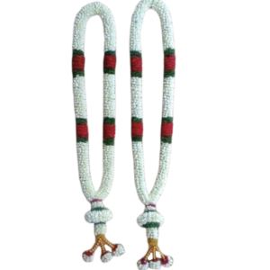 Shaadi Ka Mala - Jasmine with Red & Green Border