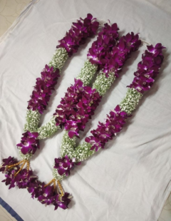 Purple Orchid & Gypsy Flower Garland - GetFlowersDaily