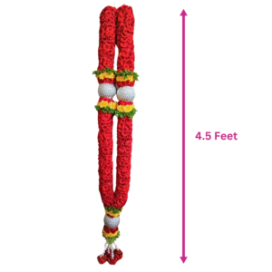 Garland for Car - Merable Rose Garland with Ball - 4.5 Feet