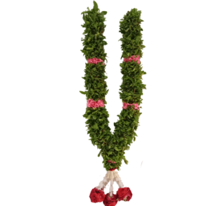 Pooja Garland - Tulsi with Pink Oleander Garland - 1.5ft