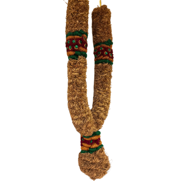 Vetiver Garland -Green & Red Border 3ft