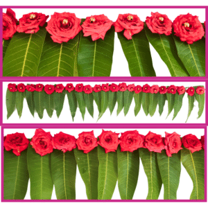 Mango Leaves with Merable Rose String - 3ft