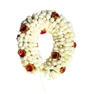Jasmine with Gold Dotted Dindu - 25cm - Bridal Flower