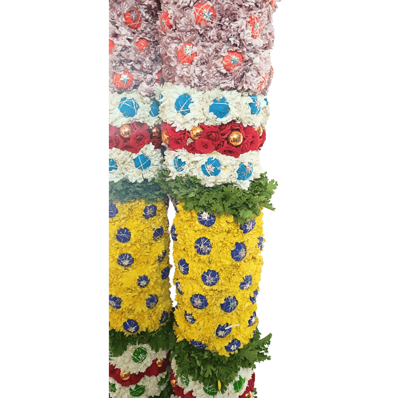VIP Garland - Lite Purple, White & Yellow Chrysanthemum with Red & Blue Star Patch Thomalla - 6ft VIP Garland - Lite Purple, White & Yellow Chrysanthemum with Red & Blue Star Patch Thomalla - 6ft