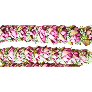 Wedding Garland - Tuberose with Pink Lotus & Gypsy Garland - 2.5ft