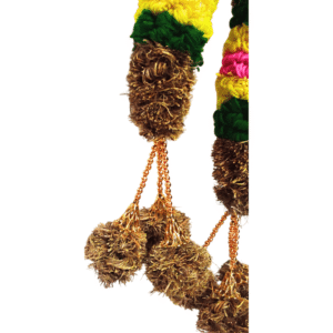 Vetiver with Multi Color Border Open Garland - 4ft