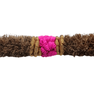 Pooja Garland - Vetiver with Pink & Gold Border Garland - 1.5ft