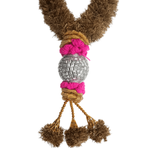 Pooja Garland - Vetiver with Pink & Gold Border Garland - 1.5ft