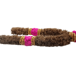 Pooja Garland - Vetiver with Pink & Gold Border Garland - 1.5ft