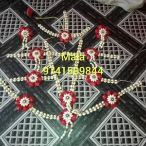 Nandavanam with Red Rose Petals Jewellery Sets - 1