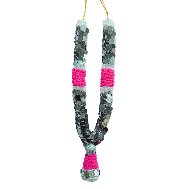 Coin Garland With Pink Border - 2.5ft - GetFlowerDaily