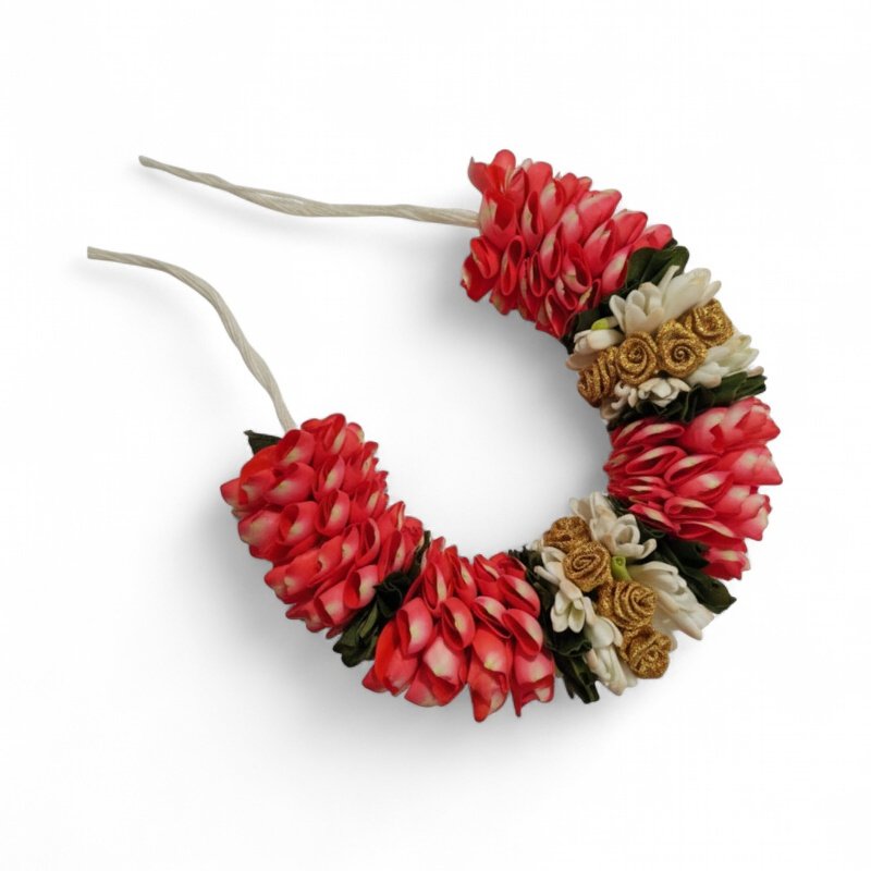 Orange Rose Petals with Tuberose & Gold Tissue Din