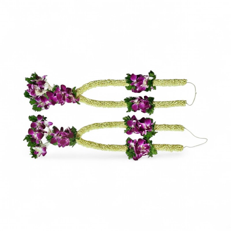 Jasmine Orchid Garland (2.5ft) - 1Pair