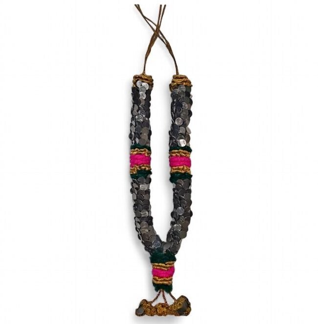 Coin (₹2) Garland with Pink, Gold and Green Garlan