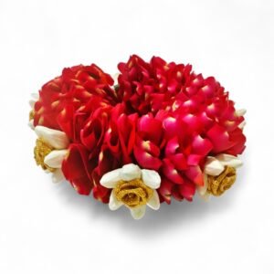Red Rose Petals with Nandhavanam Jasmine Star - 25