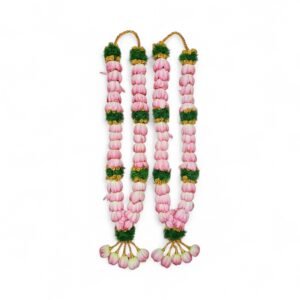 Lotus Garland with Green and Gold Border (2.5ft) -