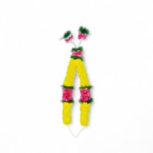 Yellow Chrysanthemum Needle Garland with Pink Olea