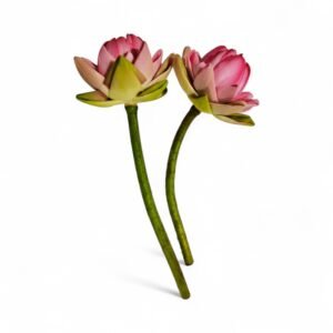 Folded Pink Lotus - 1 Pair