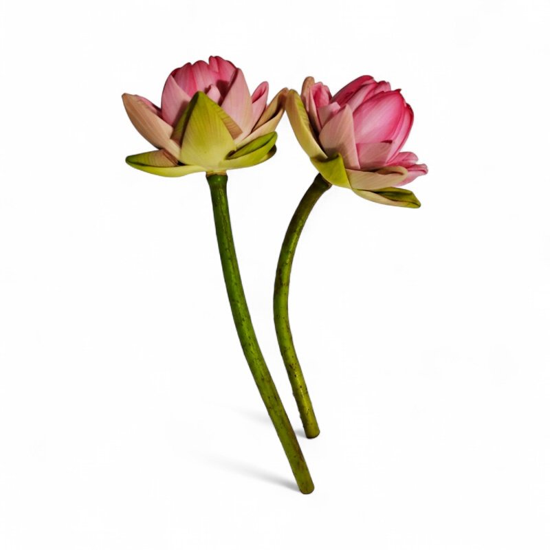 Folded Pink Lotus - 1 Pair
