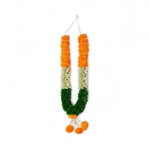 Orange Marigold, Tuberose & Panner Leaves Garland