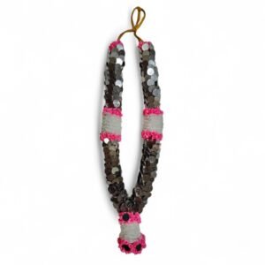 Coin (₹2) Garland with Pink & White Border - 2.5ft