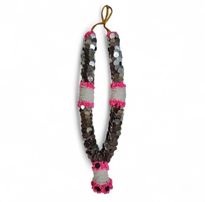 Coin (₹2) Garland with Pink & White Border - 2.5ft