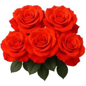 Orange Hybrid Rose Flower