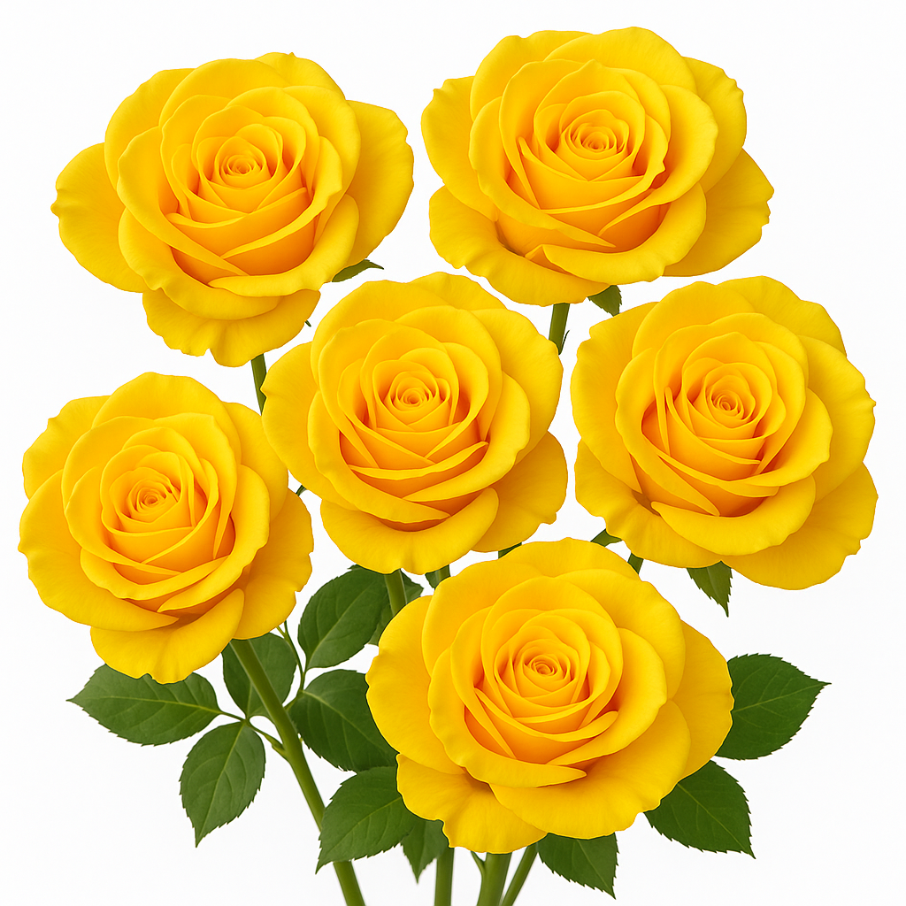 Yellow Rose (1.5 Inch Stem) - 250gms