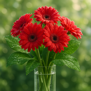Red Gerbera - 5 Stems
