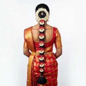 Jasmine & Red Rose Petals Billa with Hair Set