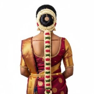 Jasmine with Red Rose Petals & Paneer leaves Moggu Jadai Set - 75cm