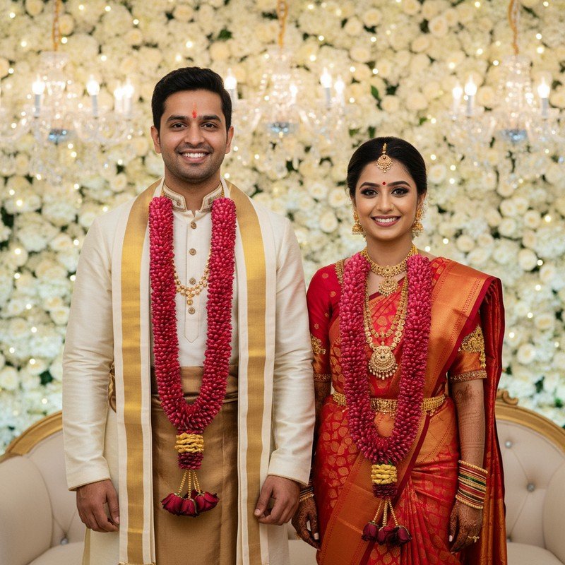 Red Rose Petals Garland