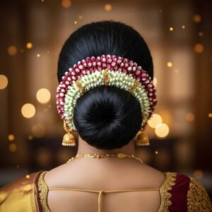 Rose Petal with Nandiyavattai Gajra - 25cm Length