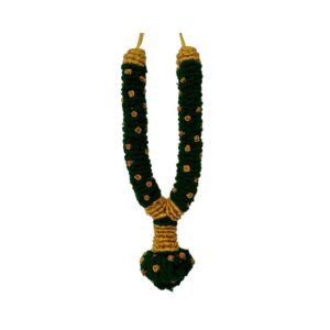 Dark Green Woolen with Gold Dot Garland - 2ft
