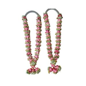 Pink Lotus with Gypsy Garland - 1 Pair