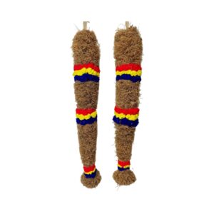 Vetriver Grand Garland with Red, Yellow and Blue Woolen Border (0.75ft Width) - 4ft
